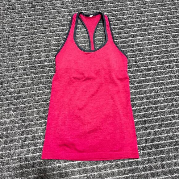 Lululemon Ebb & Flow Racerback Tank Heathered Bumble Berry Size 6 - Picture 6 of 11